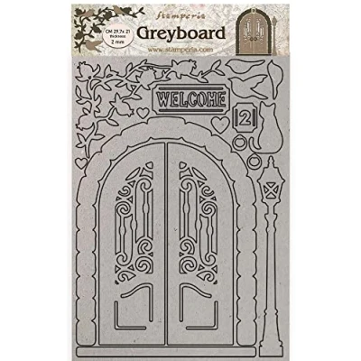 Image of Stamperia Greyboard 2 mm Casa Granada Welcome Door