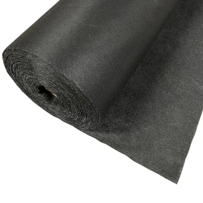 Image of Black Iron On Interfacing for Sewing,Single Sided Adhesive Lining Lightweight Fusible 100cm Wide (Black 30g 2 metros)
