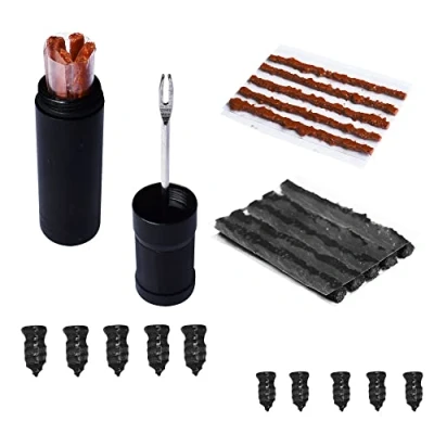 Image of Lotatheta Bike Tubeless Tire Repair Kit Plugger Plugs Tool Fix Flat Puncture MTB Road Mountain Bicycle+10 Pcs Vacuum Tyre Nail Rubber Self Tapping Screw+15 Strips (5 x1.5 mm+5 x 2.5 3.5 mm)