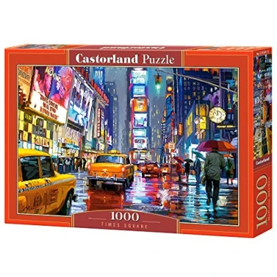 Image of Castorland C 103911 2 Hobby Panoramic Times Square Jigsaw Puzzle, 1000 Pieces Set, Multicolour