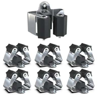 Image of 3 H Mop and Broom Holder Wall Mount, Mount 6 Pack, for Garage Garden Shed Storage System Laundry Room Home Kitchen Organization up to 35mm,5KG(black)