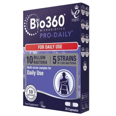 Image of Natures Aid Bio360 Pro Daily (10 Billion Bacteria), from Aid, 30 Capsules