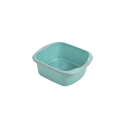 Image of Addis Premium Soft Grip Large Rectangular Washing Up Bowl, 9.5 litre, Sea Mist