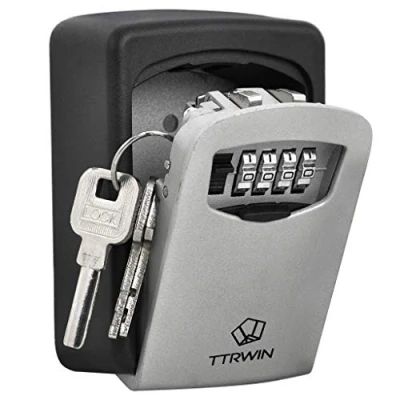 Image of TTRWIN Key Safe Box Lock Keeper Combination Code Wall Mounted Storage for Outdoor and Indoor Use