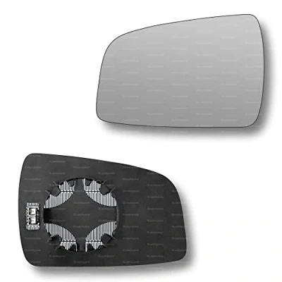 Image of Less4spares Replacement Wing Mirror Glass Left Compatible with Vauxhall Zafira 2009 2014 CLIP ON Passnager Near Side N/S Heated Convex