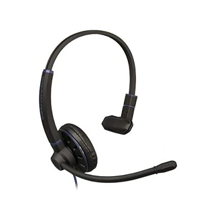 Image of JPL USB Headset Commander 1 (V2) Monaural A Plug &amp; Play Professional Office/Contact Centre Noise Cancelling Incl Soft Pouch Case to C Adapter Compatible with Major Softphones