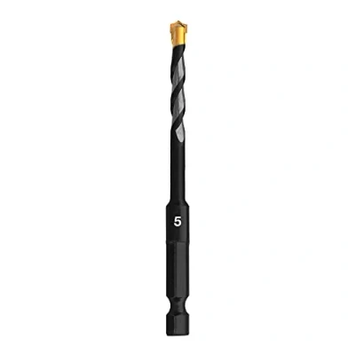 Image of Multi Material Drill Bit Ø 5mm Construction Ultimate Professional Hex 9 Rotary and Impact Drills Accessories, Purpose Drilling for Block Brick Soft Tile Wood Plastic Metal