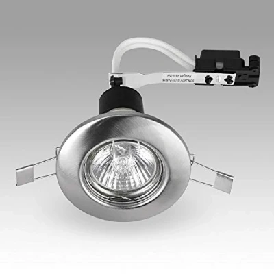 Image of MiniSun Modern Brushed Chrome GU10 Ceiling Downlight Fitting