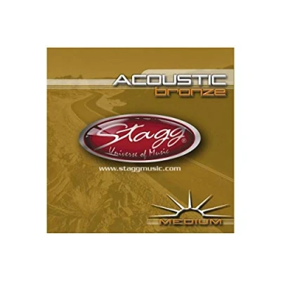 Image of Stagg 13481 6 Pack Medium Bronze Acoustic Guitar Strings