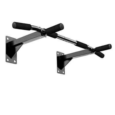 Image of Wall Mounted Pull Up and Chin Bar Doorway, Exercise Bracket Upper Body Workout Bar, Bars, Home Gym Chinning Up, Fitness Station for Pullups Chinups Training