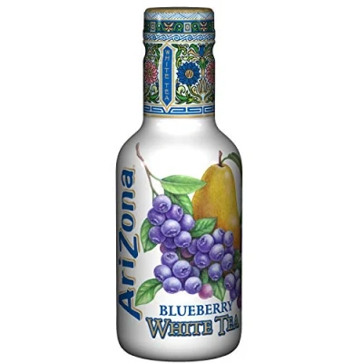 Image of Arizona Blueberry White Tea, Pack of 6 x 500ml PET Bottles, Delicious Fruity Iced Tea Drink, No Artificial Colours, Preservatives