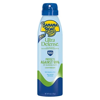 Image of Banana Boat Sunscreen Ultra Defense MAX Skin Protect Mist Broad Spectrum Sun Care Spray SPF 100, 6 Ounce