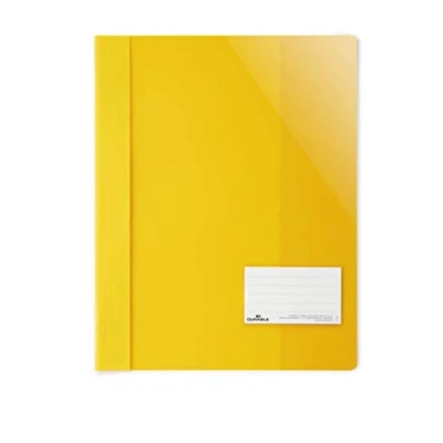 Image of Durable 269004 Clear View Folder for Din A4, Extra Wide, Yellow, 25 Pack