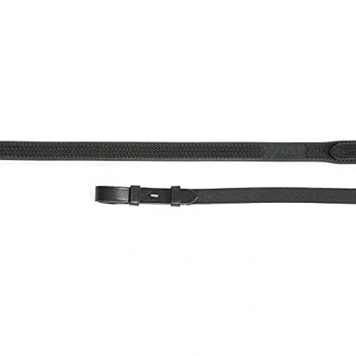 Image of Shires Aviemore Nylon Insert Rubber Grip Reins 54&quot; x 5/8&quot; Black