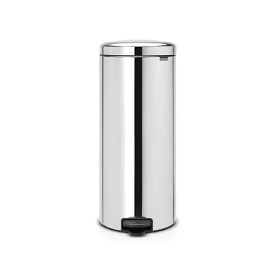 Image of Brabantia 114762 Pedal Bin newIcon with Metal Inner Bucket, 30 Litre Brilliant Steel