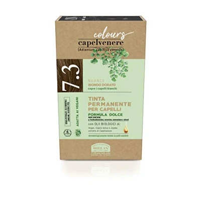 Image of Helan Capelvenere Colours Blonde Hair Dye Permanent, Gentle Formula 7.3N Golden Natural Easy to Use, Odourless and with Excellent Coverage Ammonia Alcohol Free Colour