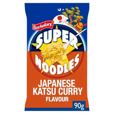 Image of Batchelors Super Noodles Japanese Katsu Curry Flavour, Instant Snack Ready in 4 Minutes, 90 g Packet (Pack Of 1)