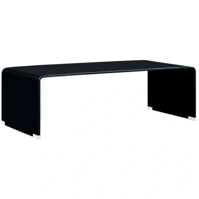 Image of vidaXL Coffee Table Black 98x45x31 cm Tempered Glass