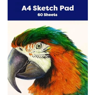 Image of A4 Artists Sketch Pad 60 Sheets 80GSM White Cartridge Paper (1)