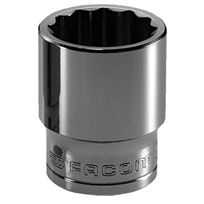 Image of Facom SC.S Socket 0.5 Inch 12 Sided 25 mm Rouge et Noir