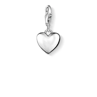 Image of Thomas Sabo Women Charm Pendant Heart Club 925 Sterling Silver 0913 001 12