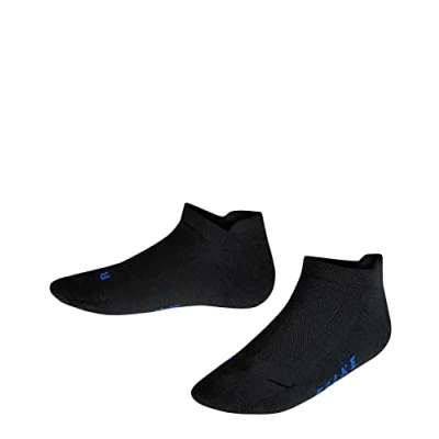 Image of FALKE Unisex Kids Cool Kick Sneaker K SN Soft Breathable Quick Drying Low Cut Plain 1 Pair Trainer Socks, Black (Black 3000), 12 2.5