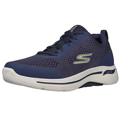 Image of Skechers Gowalk Arch Fit Wide Mens Trainers Navy 9 UK