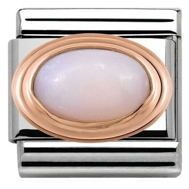 Image of Nomination Rose Gold Pink Opal Charm