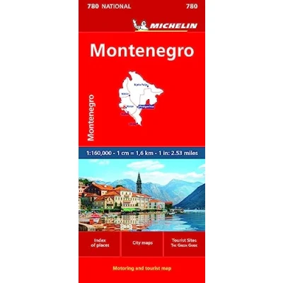 Image of Montenegro Michelin National Map 780: Straßen und Tourismuskarte 1:160.000 (Michelin Maps, 780)