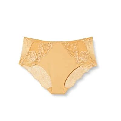 Image of Triumph Women&#039;s Wild Peony Florale Maxi Underwear, Golden Earth, 20 UK