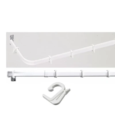 Image of Swish Ultra Metal Extendable Valance Curtain Track Set, White, 250 400 cm
