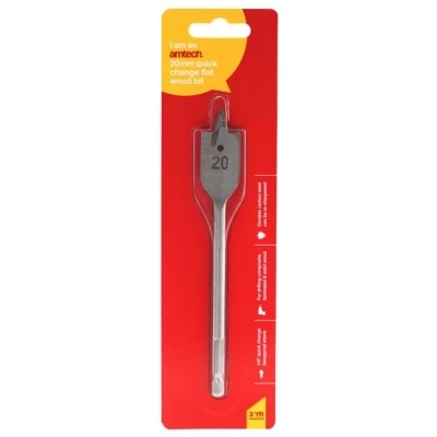 Image of Amtech F1413 20mm x 152mm Quick Change Flat Wood bit