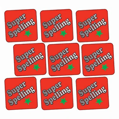 Image of 700 Metallic Shiny Super Spelling Literacy Childrens Pupils School Praise Teachers Reward Stickers 16mm Primary Teaching Services