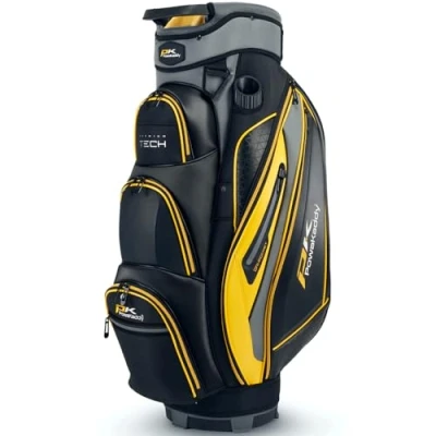 Image of PowaKaddy PREMIUM TECH GOLF CART TROLLEY BAG BLACK/YELLOW