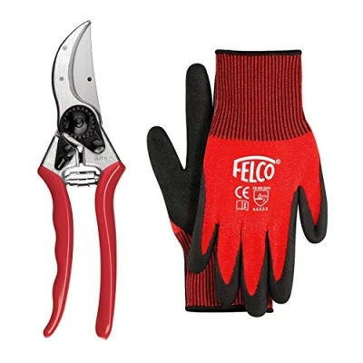 Image of Felco Model 2 Secateurs with Medium Gloves