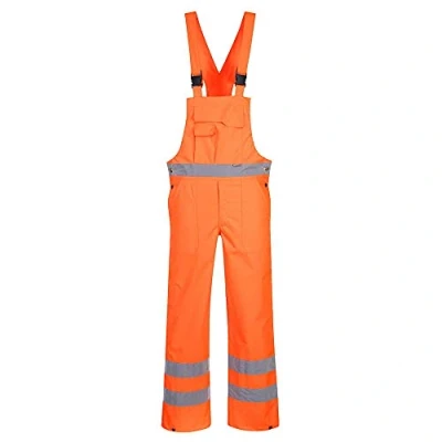 Image of Portwest Hi Vis Bib and Brace Unlined, Size: L, Colour: Orange, S388ORRL