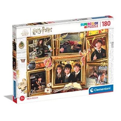 Image of Clementoni 29781 Supercolor Puzzle Harry Potter 180 Pieces, Jigsaw For Kids Age 7, Cartoon, Made In Italy