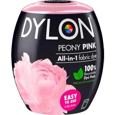 Image of 350g Machine Fabric Dye All in 1 Pod Wash for Coloring Clothes, Bed Sheets Arts &amp; Crafts, Textile, Home Decor, Intense Black (Peony Pink, 350 Gram)