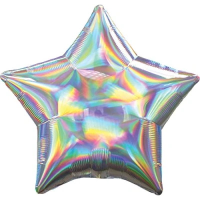 Image of Amscan 3927001 Sd S:Iridescent Silver Star