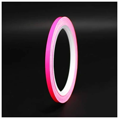 Image of 10 Metre Glossy Decorative Strips for Car, Motorcycle, Boat, Model Making, Silver Chrome, Finest Folia Strips, Side Stripes (Neon Pink, 3 mm Width)