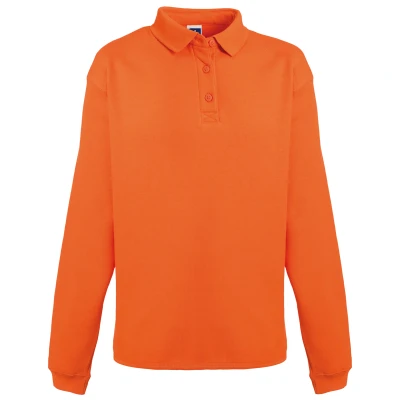 Image of Russell Athletic Europe Mens Heavy Duty Collar Sweatshirt (Orange) Size X Small