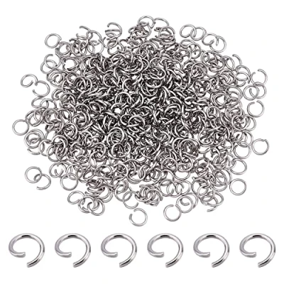Image of PH PandaHall 480pcs Open Jump Rings, 304 Stainless Steel Rings Jewellery Connector Ring O Connectors for Earring Necklace Bracelet Keychain Making, 5x0.7mm