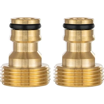 Image of Poppstar 2X Water Adapter with 3/4 inch External Thread and Coupling for Garden Hose (Compatible Gardena)