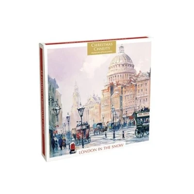 Image of Museums &amp; Galleries Box of 12 Artistic Christmas Cards (MG XHTC238) from London in The Snow