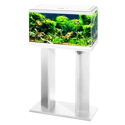 Image of Aquarium Fish Tank with Stand/Filter/LED Lighting 60cm 2ft 58L (White)