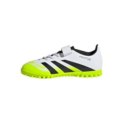 Image of adidas Performance Predator CLUB Unisex Astro turf trainers for kids, Size: 3, White/core black/lucid lemon shoes
