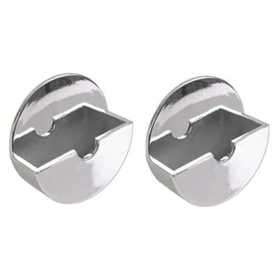 Image of 2 Pack fiXte Sink Bath Shower Kitchen Plug Holder Tidy Self Adhesive Stick on No Rust 48mm Chrome