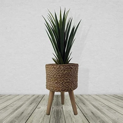 Image of Leaf Extra Large Cachepot Planters, 39cm Woven Fibreglass Composite