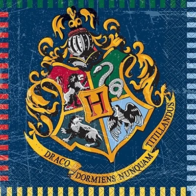 Image of Amscan 9915075 Harry Potter Hogwarts House Kids Birthday Party Luncheon Napkins 16 Pack