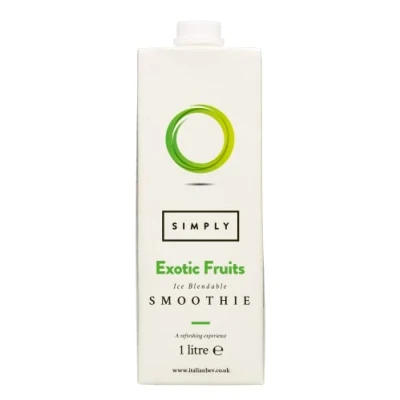 Image of Simply Exotic Fruits Smoothie, Vegan Blendable Concentrated Smoothie Mix Made with Real Fruit Puree (1 Litre)